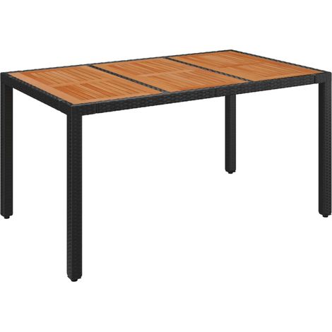 Maison Exclusive - Gartentisch mit Holzplatte Schwarz 150x90x75 c