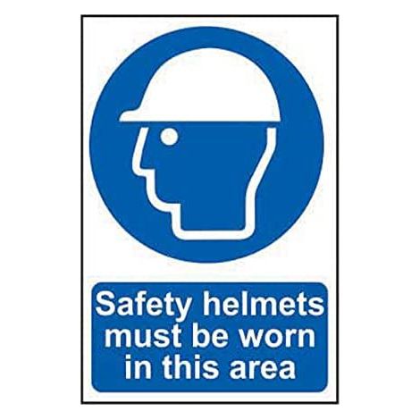 Warning Safety Sign: "Scan 4000" - PVC Helmet Area Reminder, 400 x 600mm (1/3)