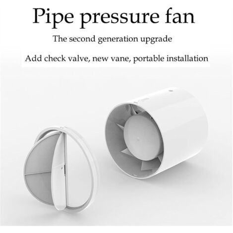 Bouche VMC 7 Lames Conduit Ventilateur, 12W Ø100 SDB ABS Plastique Énergie Économie (1/5)