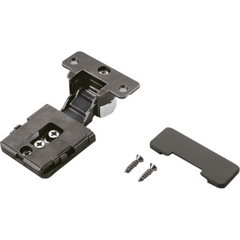 Charnières conecta pour porte bois - Décor : Titane - Recouvrement : 10 ou 12,5 mm - SALICE (1/5)