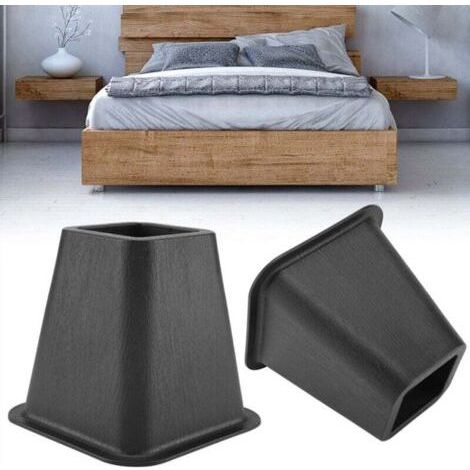Sofa Footstool Booster Cushion, 4 Pieces in One Pack, Overseas Warehouse Exclusive - Space Saving Bed, Table and Sofa Booster (Black) (1/4)