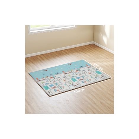 Tapis de jeu bébé, motif animaux, mousse, rembourrage épais de 1,5 cm, antidérapant (1/5)
