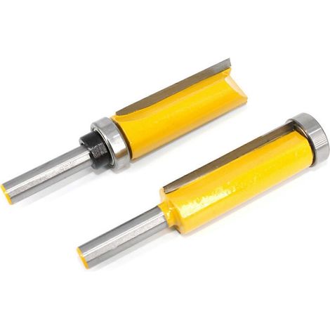 Fräser-Set 8 mm Schaft Holzbearbeitungs-Fräser Gerader Bündigfräser-Satz mit Kugellager