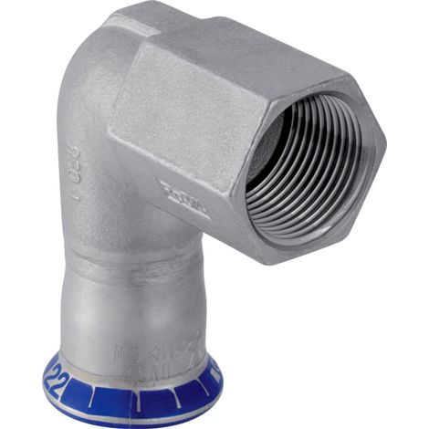 GEBERIT Gomito Misto 90° Femmina/Femmina Inox Ø15X1/2"F - 33803 (1/2)