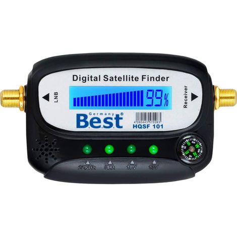 Détecteur de satellite numérique - SATFINDER - HQSF 101 - Fréquence 950-2150MHz - Écran LCD - Sensibilité élevée