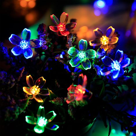 Guirlande lumineuse solaire d'extérieur, 40 LED étanches, parfaite pour le jardin, la terrasse, le balcon, la fête, le mariage, le gazebo ou Noël. (1/4)