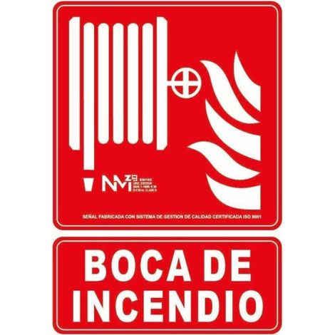 Señal de extinción de boca de incendio (BIE) luminiscente SEKURECO 210 x 300 mm CLASE B (PVC 0'5 mm) (1/2)