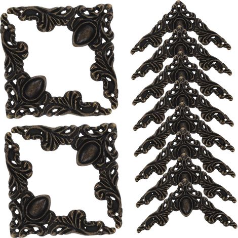 12 protège-coins décoratifs métal style vintage pour boîtes (1/5)