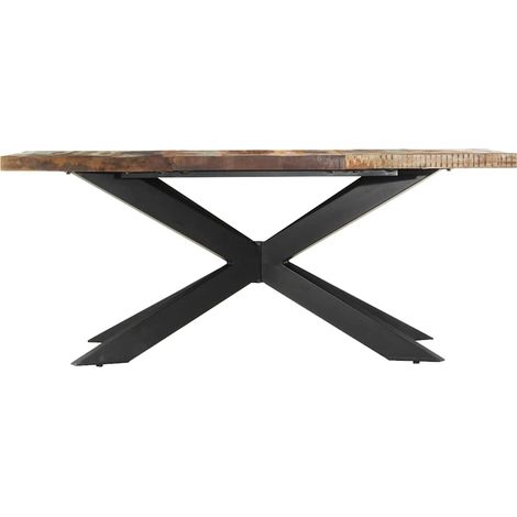 Table de salle à manger 180x90x76cm Bois de récupération solide (1/5)