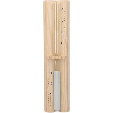 Sauna-Sanduhr – 15-minütige Sanduhr aus Kiefernholz für Sauna-Hammam-Spa-Sitzungen – Entspannungs-Timer-Zubehör für Dampfbad FLITI