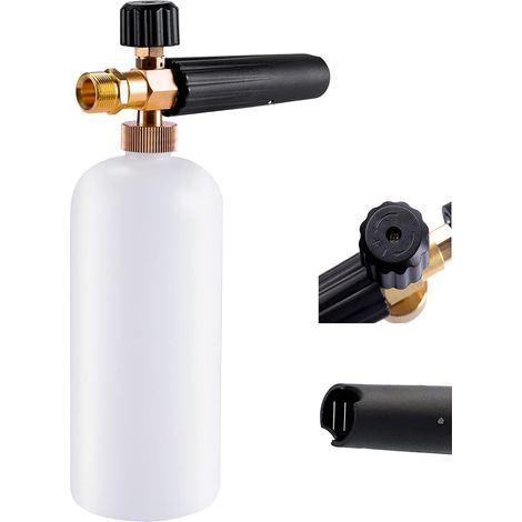 Foam lance with thread adapter (M22/M14) for Car Wash with Adjustable Spray Nozzle, 1L Soap Dispenser Bottle and Male Thread Adapter (1/5)
