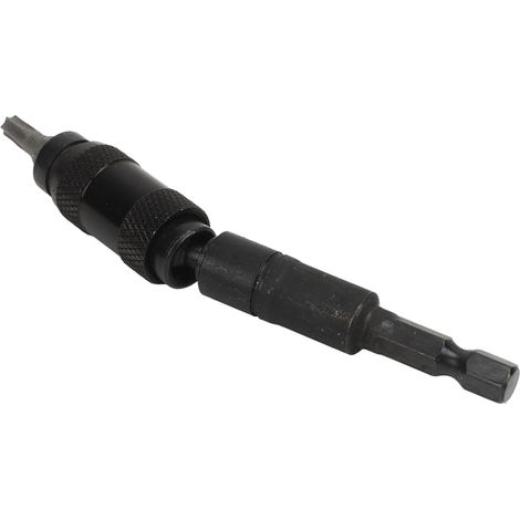 10-in-1 Mini-Mehrwinkel-Steckschlüssel, 6,35-mm-Schnellverschluss-Schraubendreher mit 10 Bits für Heimwerkerarbeiten und Reparaturen, komplett schwarz (1/5)