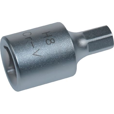 Embout de vidange, chrome vanadium, male, 3/8, 6 pans, 8 mm - AUTOBEST