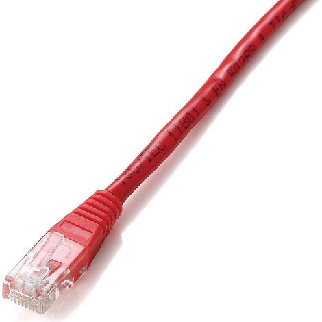 Equip cable de red cat5e u/utp 2xrj45 5.00m rojo