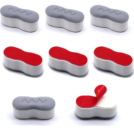 Lot de 8 butoirs de siège de toilette avec adhésif haute résistance pour garder le siège sec et propre. (1/5)