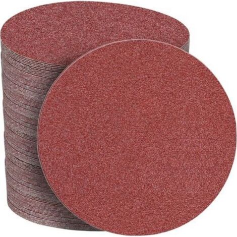 Disques Abrasifs 123mm Grain 120 Papier Poncer 100 Pièces no Trous Disque Poncage pour Ponceuse Excentrique (1/5)