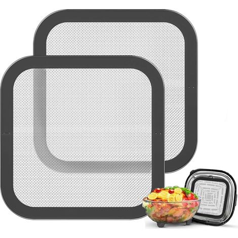 Due paraspruzzi in acciaio inox per friggitrice ad aria Ninja FN101GY, adatti come accessori per friggitrice ad aria. (1/5)