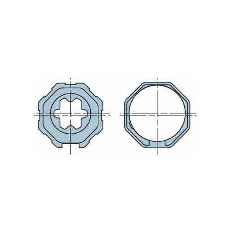 Nice 503.04000 - Rad und Kranz für Achtkantig 40x(0,6÷0,8)