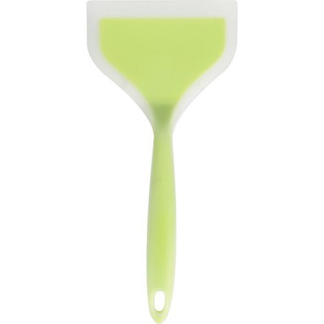 Une spatule en silicone antiadhésive en forme d'œuf - spatule de cuisson à large surface, ustensile de cuisine durable et résistant à la chaleur, adaptée pour frire, griller et saisir. (1/5)