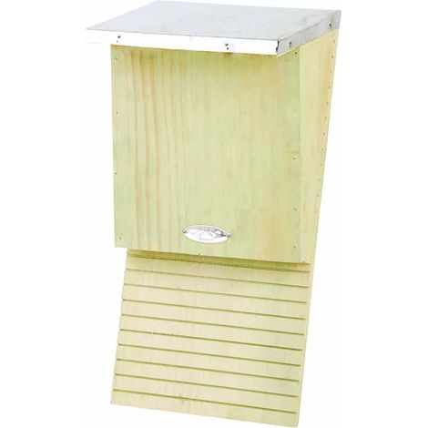 Esschert Design – Nichoir en bois pour chauves-souris – Fixation murale – Bois traité pour extérieur – Habitat idéal pour espèces locales