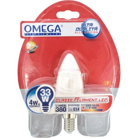 LAMPADINA MILKY A CANDELA CON FILAMENTO 4W E27 3000K