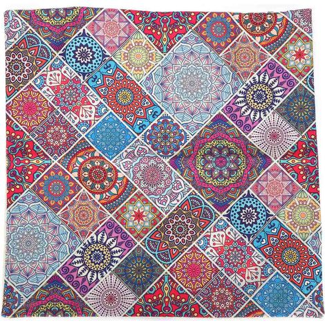 Housse de coussin carrée Originality en lin 45x45 cm fermeture éclair décorative multicolore pour canapé (1/5)