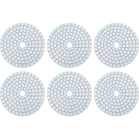 Lot de 10 disques de polissage diamantés à eau de 7,6 cm (3 pouces), à grain tendre, pour granit et marbre, grain 50. (1/5)