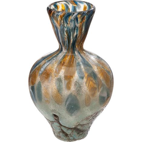 Vase en Verre - Marron - Hauteur : 24 cm - Diamètre : 15 cm - Coloré et imperméable (1/5)