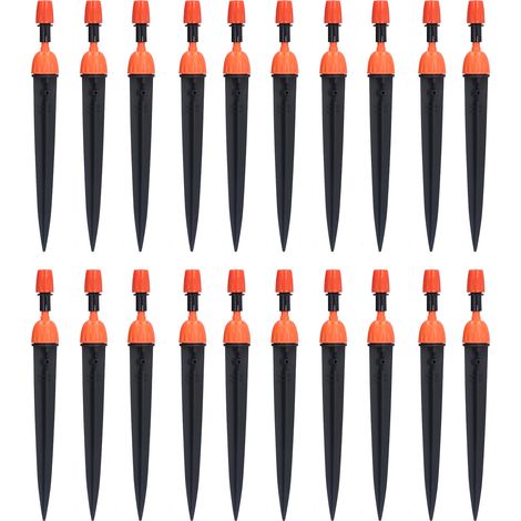 20 Pièces Goutteurs à Pulvérisation Réglables pour Système d'Irrigation Goutte à Goutte Multifonctionnels Orange (1/5)