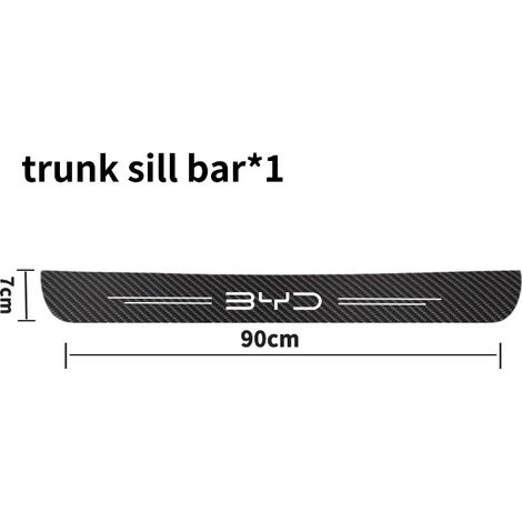 (1 pièce pour BYD) Autocollant de seuil de porte en fibre de carbone pour BYD DOLPHIN EA1 2023,protection anti-rayures,accessoire de décoration intérieure (1/3)