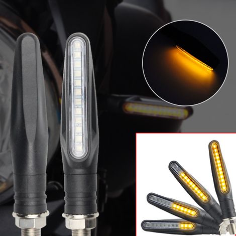 Sequential LED turn signals for motorcycles, galloping horse style signal lights, LED sequential turn signals