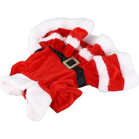 Costume de Noël pour chien, robe douce et chaude à manches courtes, vêtements de Noël pour animaux de compagnie, tenue de Noël pour chien. (1/2)