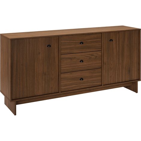 Buffet 2 portes 3 tiroirs Riyo Bois foncé (1/5)