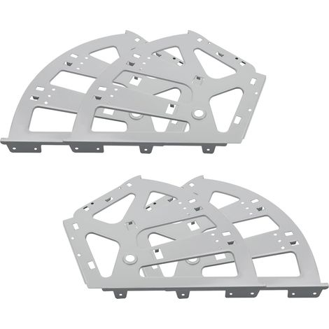 Charnières de tiroir pour meuble à chaussures à trois niveaux, cadre rabattable, accessoire de remplacement pour meuble à chaussures, 2 paires, gris (1/5)