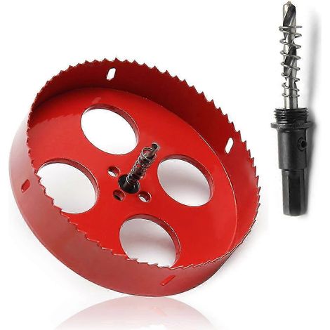 Foret scie cloche bimétallique de 220 mm (8,58 pouces) en acier inoxydable de qualité professionnelle pour bois, métal et plastique (1/5)