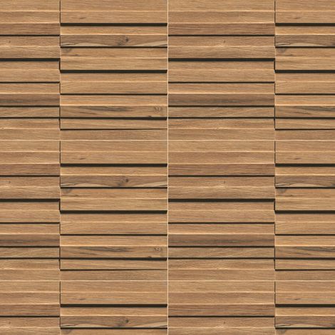 Carrelage effet Bois 3D Chêne Ambre 44x28,5x0,95 cm Mat Tarina - Mur intérieur (vendu par carton de 0,502 m²) - RO'MA CARRELAGE
