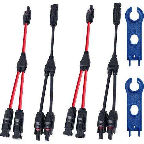 2 Paires Connecteur Y, 1000V 50A IP67, Cuivre Étamé Pour Panneau Solaire (1/5)