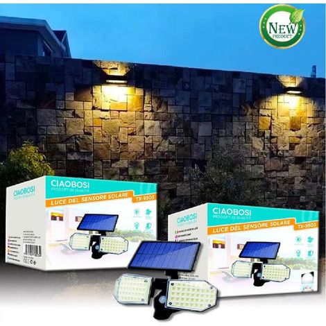 Linq - Applique Ad Induzione Solare 10w Ip67 Con Sensore Movimento Luce Led Tx-9503 - (1/3)