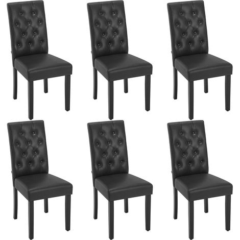 WOLTU Set di 6 sedie per sala da pranzo- sedie moderne, sedie sala da pranzo, sedie da pranzo, Nero (1/5)