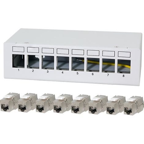 LOGILINK Panneau de brassage NK4092 8 ports incl. 8 modules CAT6A (1/4)