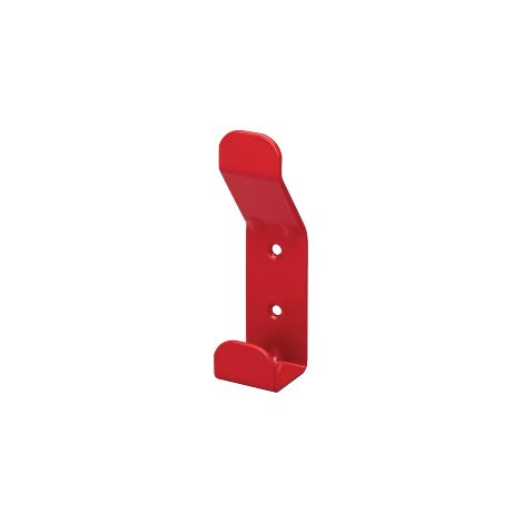 Patère double accroche acier DEVISMES - laqué rouge ral3020 - F10555ROU