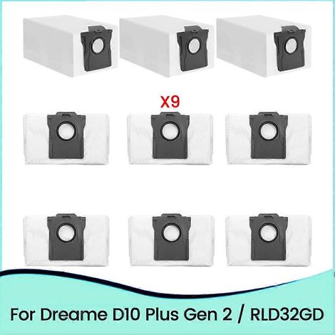 Packung mit 9 Ersatzstaubbeuteln für den Dreame D10 Plus Gen 2/RLD32GD Saugroboter (1/5)