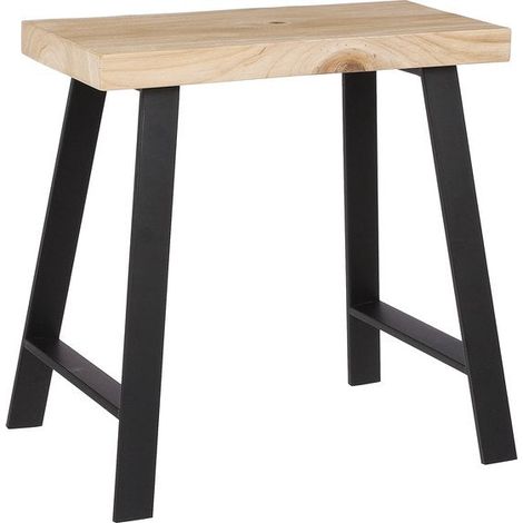 Mica Decorations Tabouret Marron clair H46xl32xL46cm (1/4)