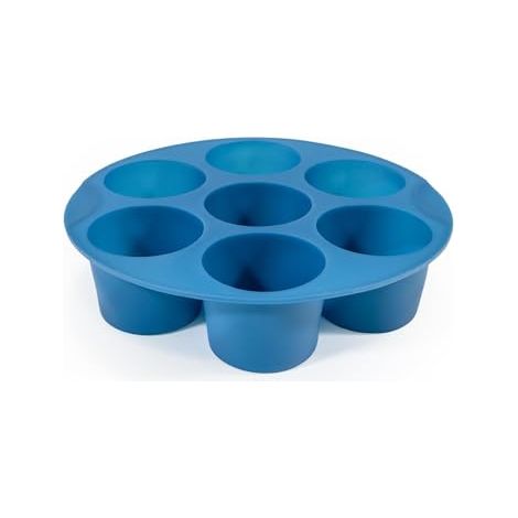 Muitomas, molde para muffins de silicona para freidora de aire, dimensiones 17,5×17,5×4 cm, antiadherente, reutilizable, resistente al calor, para cupcakes y postres, verde salvia