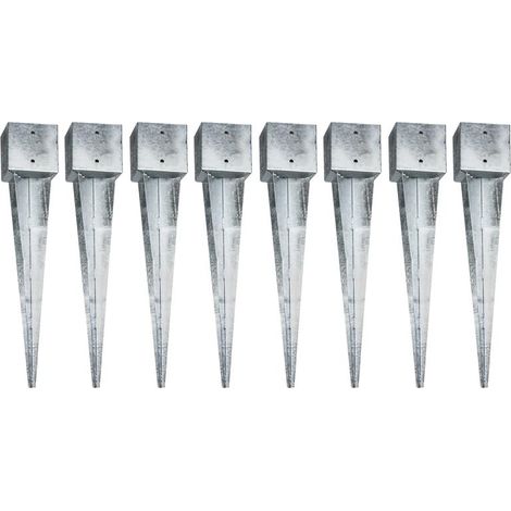 Einschlaghülse Bodenhülse 8x Einschlagbodenhülse 141x141x750mm Vierkant Erdanker (1/3)