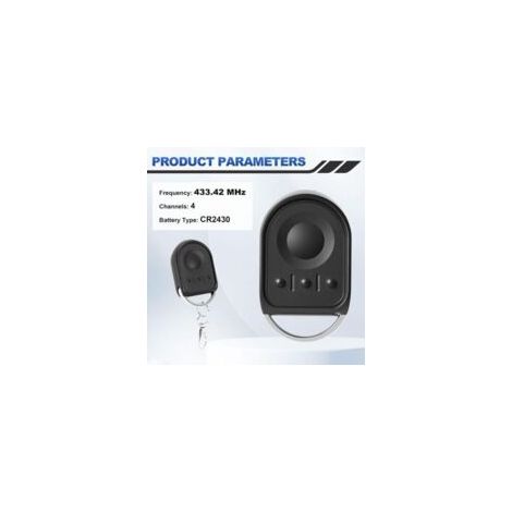 Télécommande pour 1841064, Télécommande Portail 433,42 MHz 4 Canaux Compatible avec Motorisation Portail et Porte de Garage (Lot de 3) (1/4)