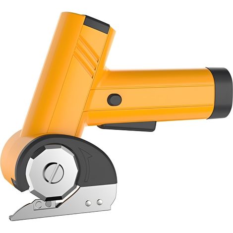 Kabellose elektrische Schere mit LED-Anzeige, wiederaufladbarer Klinge mit 4 Geschwindigkeitsstufen, LED-Licht, USB-Ladefunktion und leicht austauschbarer Klinge für Karton, Stoff, Leder und Bastelarb