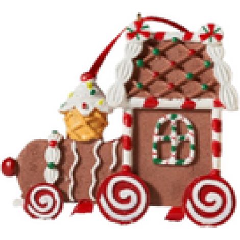 Irovami Décoration de cheminée en pain d'épice - Chariot en pain d'épice (1/2)