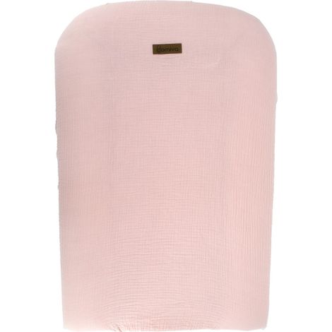 Housse de matelas à langer certifiée Oeko-Tex Vieux rose 50x75 cm