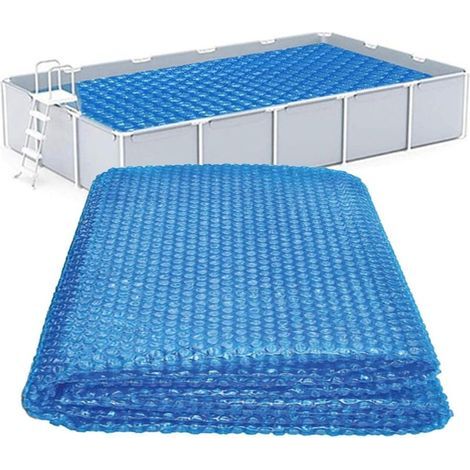 Bâche Solaire De Piscine, À Bulle Rectangulaire, Film Thermique Découper pour Piscines Eau Natation Lac Ainsi Que Rivière Été Fête Jeux Bar 220150cm - (1/4)